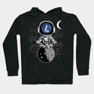 Astronaut Litecoin Lite Coin LTC To The Moon Crypto Token Cryptocurrency Wallet Birthday Gift For Men Women Kids Hoodie